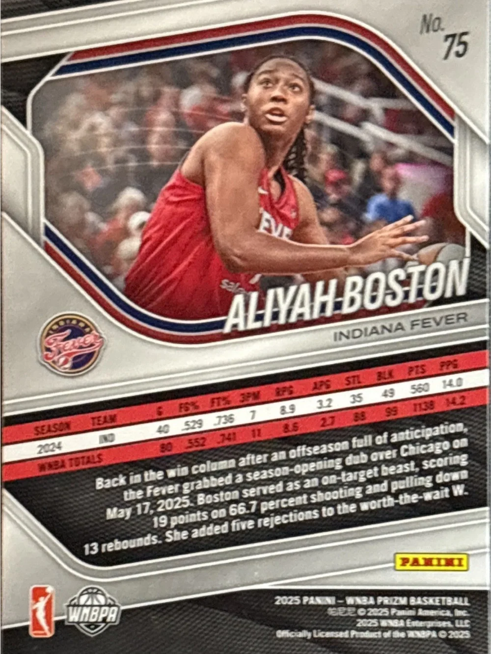 Panini Prizm Aliyah Boston Basketball Card
